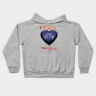 LVN Nurse Superheros Wear Scrubs Kids Hoodie